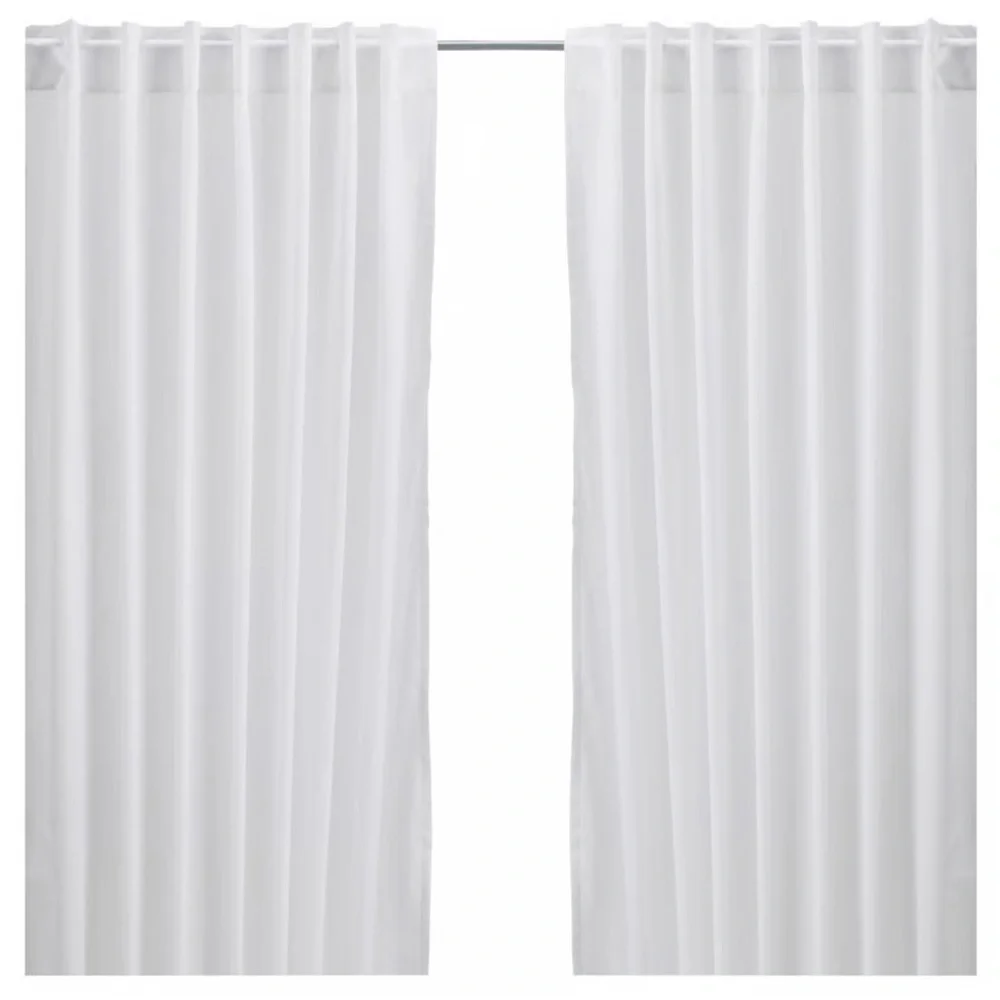 New IKEA Vivan White Pack of 2 Panels Curtains Semi-Sheer 1 Pair